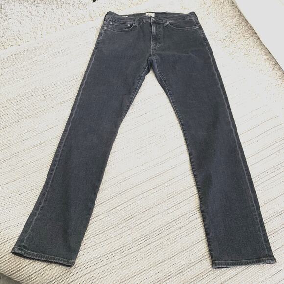 J Crew 770 Jeans Mens 30x32 Straight Fit Stretch Washed Black Rinse Tapered NEW